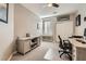 Functional home office featuring neutral colors and practical desk space at 8514 Garnet Lake Ave, Las Vegas, NV 89113