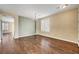 Bright living room featuring wood floors, neutral paint and recessed lights at 10247 Gladstone Peak St, Las Vegas, NV 89166