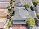 Aerial view of the house showcasing the roof, backyard, and neighborhood at 10924 Bandol Pl, Las Vegas, NV 89141