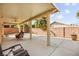 Spacious backyard patio offers a serene and relaxing outdoor space, and ample seating at 1184 Warm Canyon Way, Las Vegas, NV 89123
