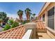 Balcony view of a neighborhood lined with palm trees at 1730 Juniper Twig Ave, Las Vegas, NV 89183