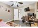 The home office is easily accessible from the bedroom in this versatile floorplan at 1730 Juniper Twig Ave, Las Vegas, NV 89183
