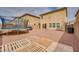 Backyard featuring gravel, a trampoline and a wood pallet area at 1819 Wild Grain Ave, North Las Vegas, NV 89086