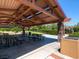 Outdoor picnic pavilion with brick pillars includes BBQ space for neighborhood enjoyment at 1973 Ardilea St, Las Vegas, NV 89135