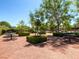 Outdoor community picnic area featuring multiple tables surrounded by manicured greenery at 1973 Ardilea St, Las Vegas, NV 89135