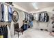 Spacious walk-in closet with custom shelving and ample storage space at 231 Pioneers Peak Ave, Henderson, NV 89002