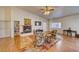 Cozy living room with a fireplace, built-in shelving, and comfortable seating at 2330 Deadwood St, Pahrump, NV 89048