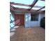 Enclosed courtyard area with double door entrance at 3058 Conquista Ct, Las Vegas, NV 89121