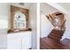 Living area with wet bar and stairs leading to the second floor at 4406 Flowerdale Ct, Las Vegas, NV 89103