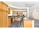 Updated kitchen featuring stainless steel appliances and granite countertops at 6513 Echo Crest Ave, Las Vegas, NV 89130