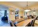 Stylish dining area with modern light fixtures and comfortable seating at 730 S Royal Crest Cir # 426, Las Vegas, NV 89169