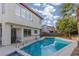 Sparkling pool with a spa and ample space for backyard relaxation and enjoyment at 7317 Bosky Springs St, Las Vegas, NV 89131