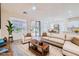 Bright, open-concept living room and dining area, featuring stylish furnishings and natural light at 10580 Riva Grande Ct, Las Vegas, NV 89135