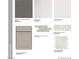 Samples of kitchen countertops and backsplash, cabinets, and bathroom floor tiles at 1452 Melodic Lark Ln, Las Vegas, NV 89138