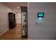 Smart home panel by wall cabinet, providing convenient control and automation features at 1608 Rock Ridge Pl, North Las Vegas, NV 89084