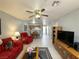 Inviting living space merges with dining area, showcasing open floor plan and comfortable furnishings at 2072 Mesquite Ln # 102, Laughlin, NV 89029