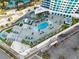 Aerial view of Sky Las Vegas with multiple pools and modern sunbathing deck at 2700 Las Vegas Blvd # 1401, Las Vegas, NV 89109