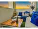 Charming balcony with comfortable seating, a modern fire pit, and beautiful sunset views at 2700 Las Vegas Blvd # 1401, Las Vegas, NV 89109