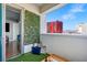 Balcony with city views, artificial turf, and greenery, perfect for relaxing outdoors at 2700 Las Vegas Blvd # 1401, Las Vegas, NV 89109
