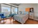 Cozy bedroom with sliding glass doors offering beautiful views, plus stylish decor at 2700 Las Vegas Blvd # 1401, Las Vegas, NV 89109