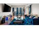 Stylish living room features comfortable seating, sleek furniture, hardwood floors, and city views at 2700 Las Vegas Blvd # 1401, Las Vegas, NV 89109