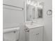 Stylish powder room features modern vanity and fixtures at 2915 Cedar Ave # 12C, Las Vegas, NV 89101