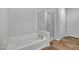 Bathroom features a separate shower and soaking tub combo, for convenience at 353 E Bonneville Ave # 183/283, Las Vegas, NV 89101