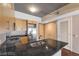 This modern kitchen boasts granite countertops, stainless steel appliances, and hardwood floors at 353 E Bonneville Ave # 375, Las Vegas, NV 89101
