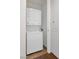 Stackable washer and dryer in the laundry room of this home at 353 E Bonneville Ave # 375, Las Vegas, NV 89101
