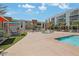 Upscale pool area offering lounge chairs, cabanas, and jacuzzi at 353 E Bonneville Ave # 375, Las Vegas, NV 89101