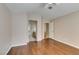 Bedroom has hardwood floors and access to the bathroom at 2175 Point Mallard Dr, Henderson, NV 89012
