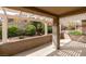 Covered patio with a landscaped yard and a pergola for shade at 2175 Point Mallard Dr, Henderson, NV 89012