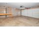 Spacious garage with a workbench at 3426 Dry Gulch Dr, Laughlin, NV 89029