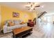 Spacious open-concept living area with updated flooring and staircase access at 3949 S Torrey Pines Dr, Las Vegas, NV 89103