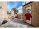 A patio with an outdoor seating area features a charming mural at 3949 S Torrey Pines Dr, Las Vegas, NV 89103