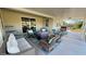 Spacious patio with comfortable seating, perfect for outdoor entertaining and relaxation at 4680 Suntree Ct, Pahrump, NV 89061