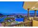 Beautiful wrought iron balcony overlooking an amazing pool, spa, and scenic vistas at 503 Aaron Way, Boulder City, NV 89005