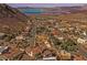 Scenic aerial view of a charming neighborhood nestled in a picturesque landscape at 503 Aaron Way, Boulder City, NV 89005