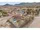 Beautiful aerial view showing the pool, covered patio, and surroundings of this lovely home at 5690 N Park St, Las Vegas, NV 89149