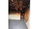 Fire damaged living room with exposed studs requires complete renovation at 709 G St, Las Vegas, NV 89106