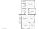 Floor plan featuring three bedrooms, living room, and kitchen at 8490 Classique Ave # 101, Las Vegas, NV 89178