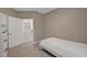 Neat bedroom with built-in closet shelving and neutral colors creating a peaceful retreat at 10001 Peace Way # 1321, Las Vegas, NV 89147