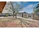 A backyard featuring an additional building, trees, and rock landscaping at 1113 Date St, Las Vegas, NV 89108