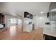 Bright kitchen with wood-look floors and stainless steel sink at 1113 Date St, Las Vegas, NV 89108