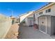 Well-maintained side yard with gravel, storage sheds, and a block wall at 139 Serenade Ct, Henderson, NV 89074