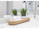 Close up of a bathroom counter featuring quartz counters and tasteful decorations at 2604 Iron Crest Ln, Las Vegas, NV 89138