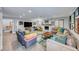 Bright and inviting living room with a large sectional sofa, fireplace, and ample natural light, creating a cozy atmosphere at 2809 Gilmary Ave, Las Vegas, NV 89102
