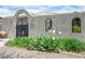 Close up of address, gated entrance and desert landscaping at 3101 Margarita St, Pahrump, NV 89048
