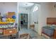 Hallway with an exterior door that leads to the outside and has convenient access to storage at 3101 Margarita St, Pahrump, NV 89048