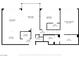 Detailed floorplan showcasing the layout of the home, including the living room, kitchen, and bedrooms at 3111 Bel Air Dr # 3C, Las Vegas, NV 89109